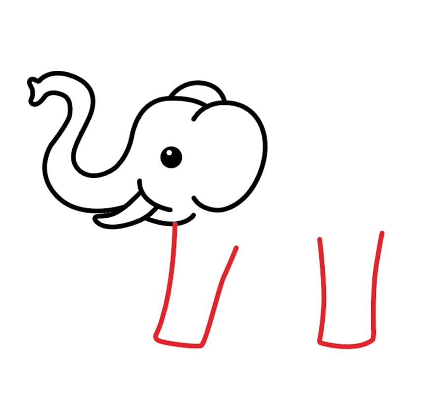 نقاشی فیل برای کودکان