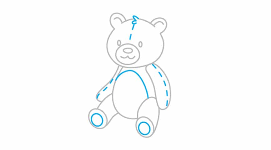 آموزش نقاشی خرس تدی برای کودکان