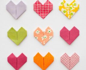 اوریگامی قلب کاغذی ، آموزش تصویری ساخت قلب کاغذی