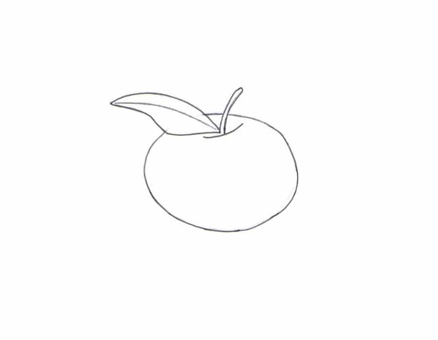 آموزش نقاشی سیب کودکانه