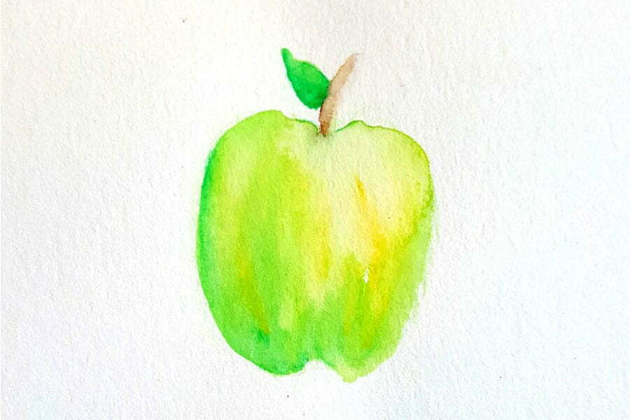 سیب سبز کم رنگ