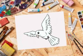 آموزش نقاشی پرنده کودکانه