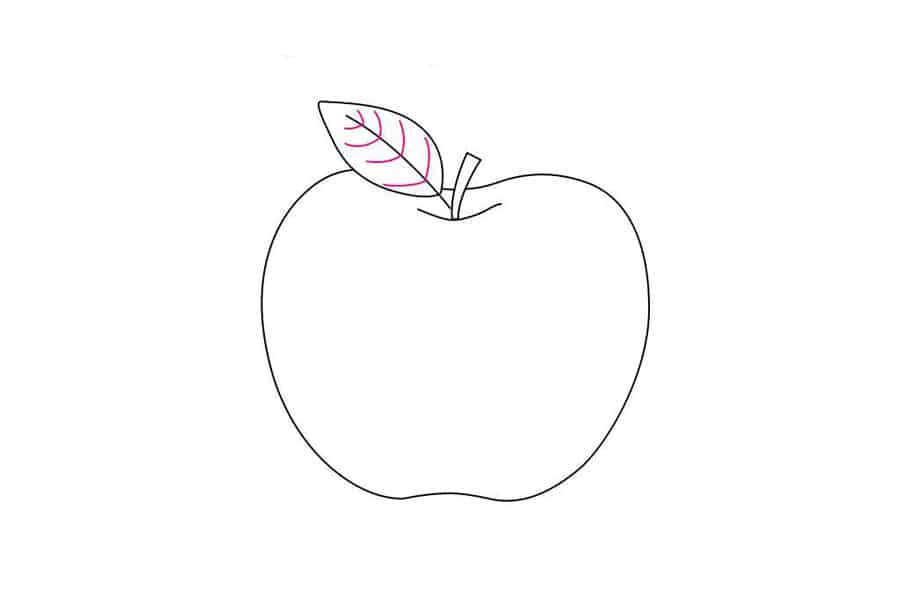 برگ سیب را کامل کنید