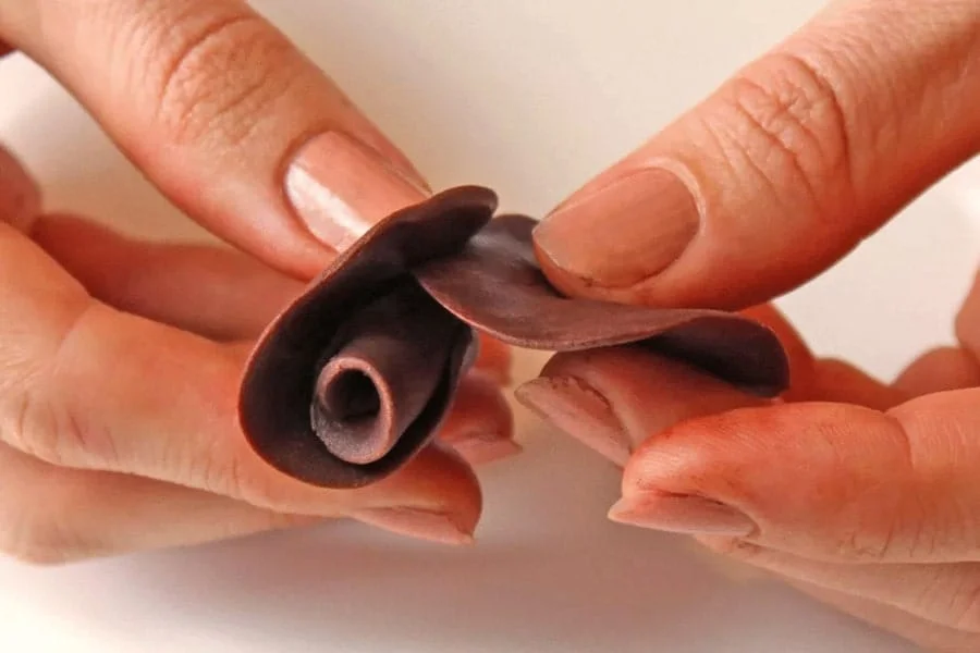 مراحل ساخت گل شکلاتی به همراه آموزش 6 ایده تصویری تزیین شکلات