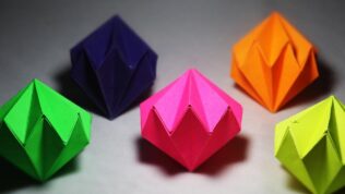 آموزش ساخت اوریگامی الماس در چند مرحله ساده