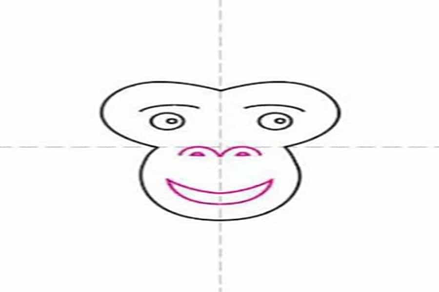 نقاشی میمون کودکانه