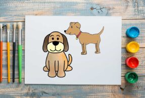 2 روش یادگیری نقاشی سگ با آموزش ویدئویی