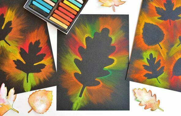 نقاشی برگ پاییزی