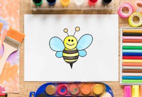 آموزش ویدئویی نقاشی زنبورعسل برای کودکان