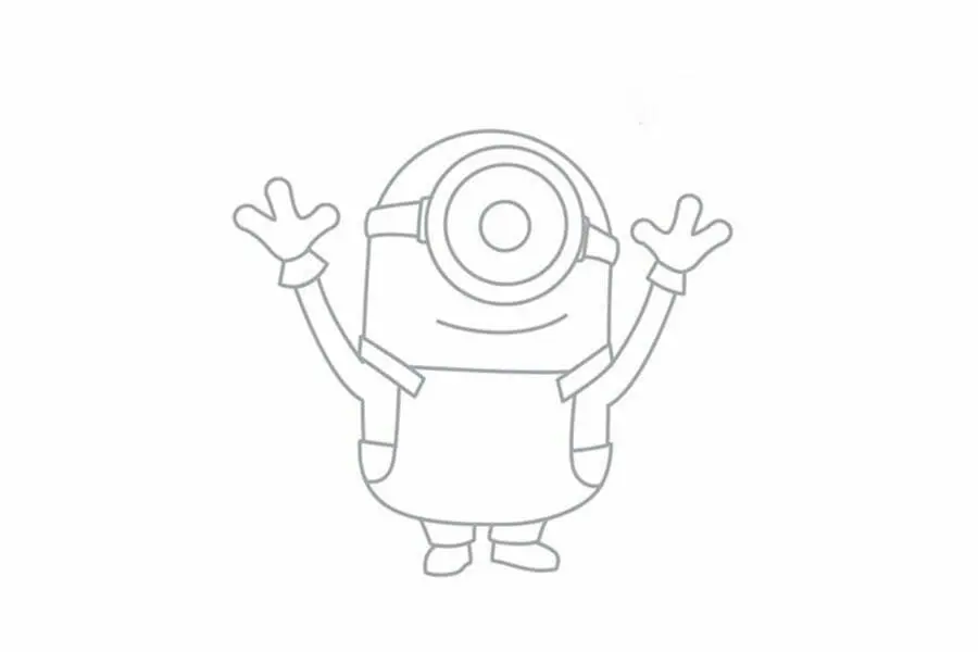 پاک کردن خطوط اضافه نقاشی مینیون