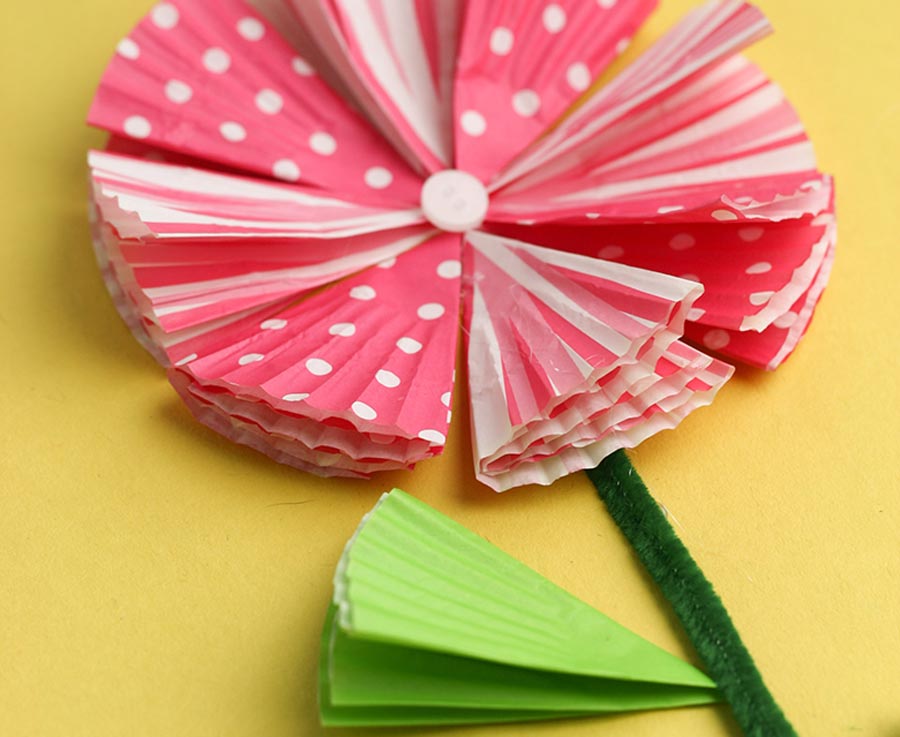 کاردستی گل با کاغذ شیرینی