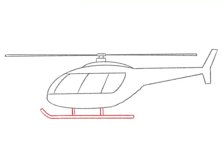 نقاشی هلیکوپتر کودکانه با آموزش تصویری