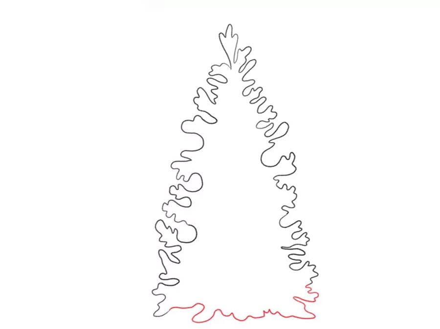 تکمیل طرح نقاشی درخت کریسمس