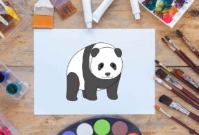 چطور یک نقاشی خرس پاندا کودکانه بکشید