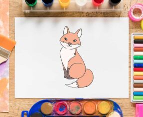 آموزش تصویری نقاشی روباه حرفه ای