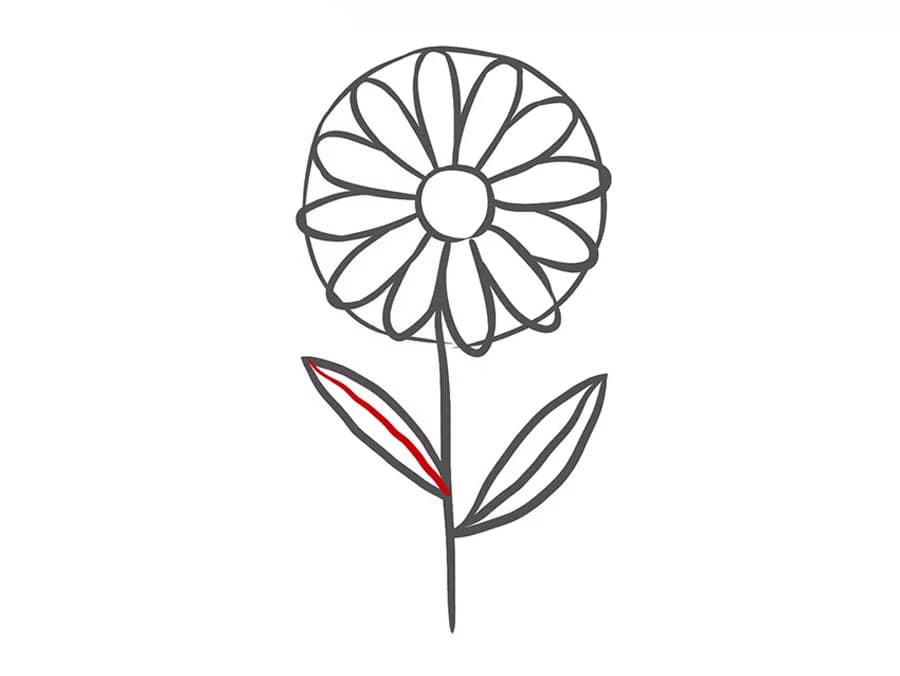 اضافه کردن جزییات نقاشی گل